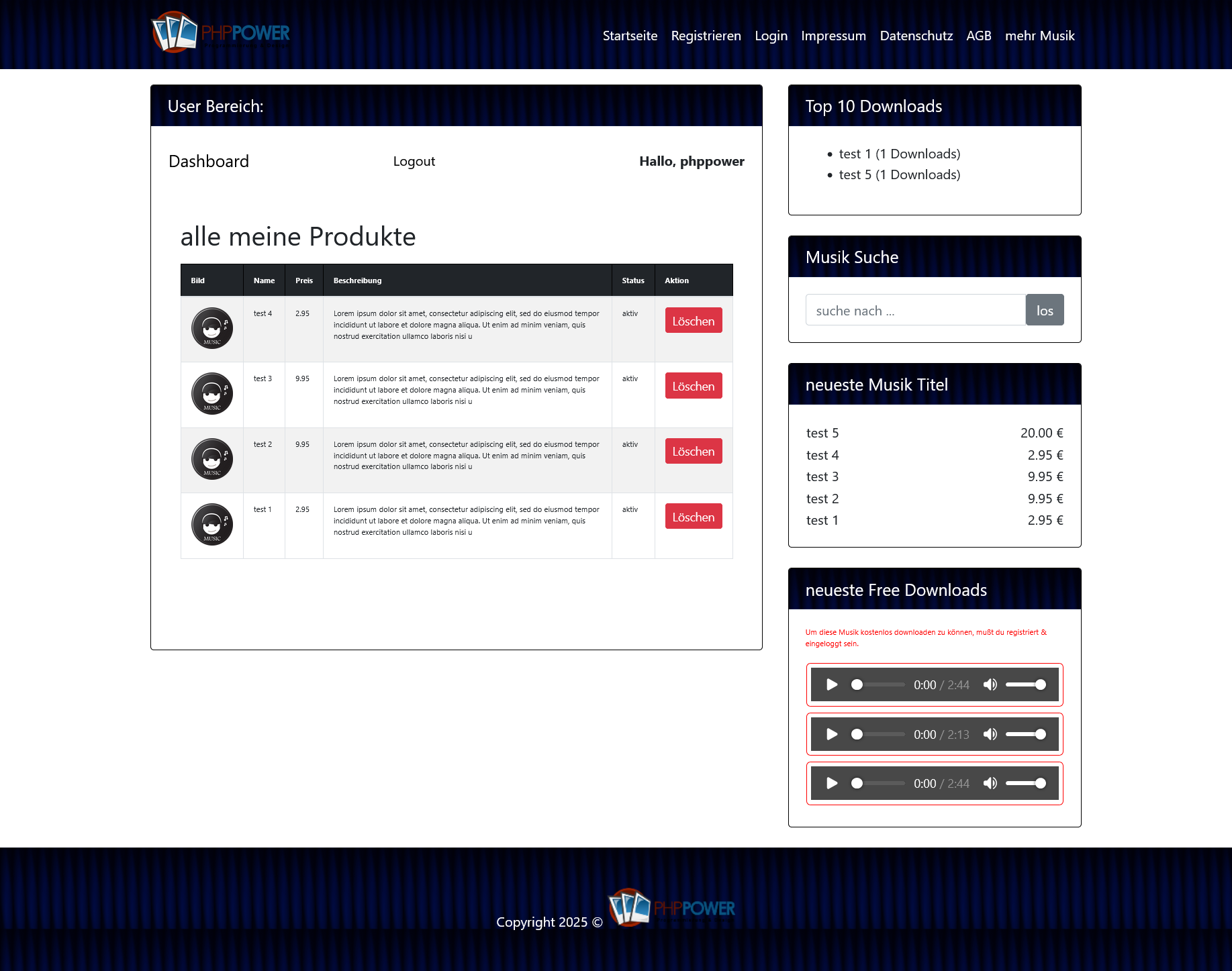 Shopeinträge bearbeiten